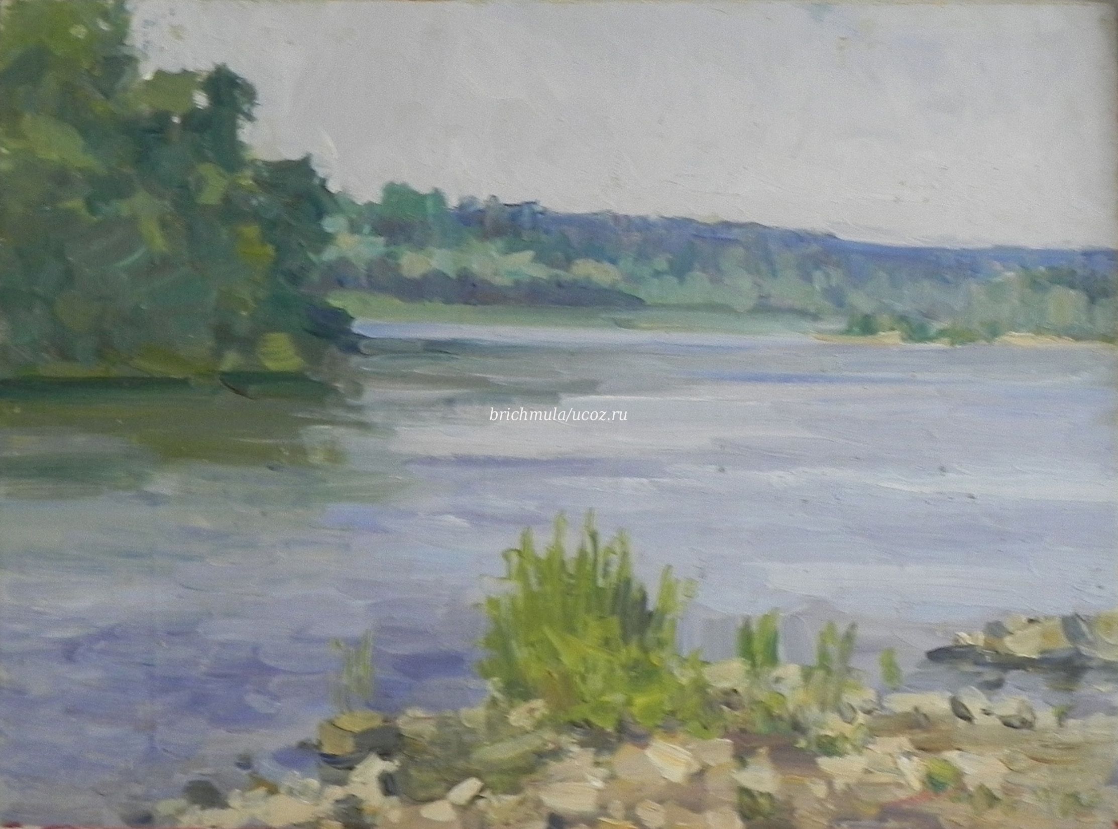 картина, этюд маслом, лето